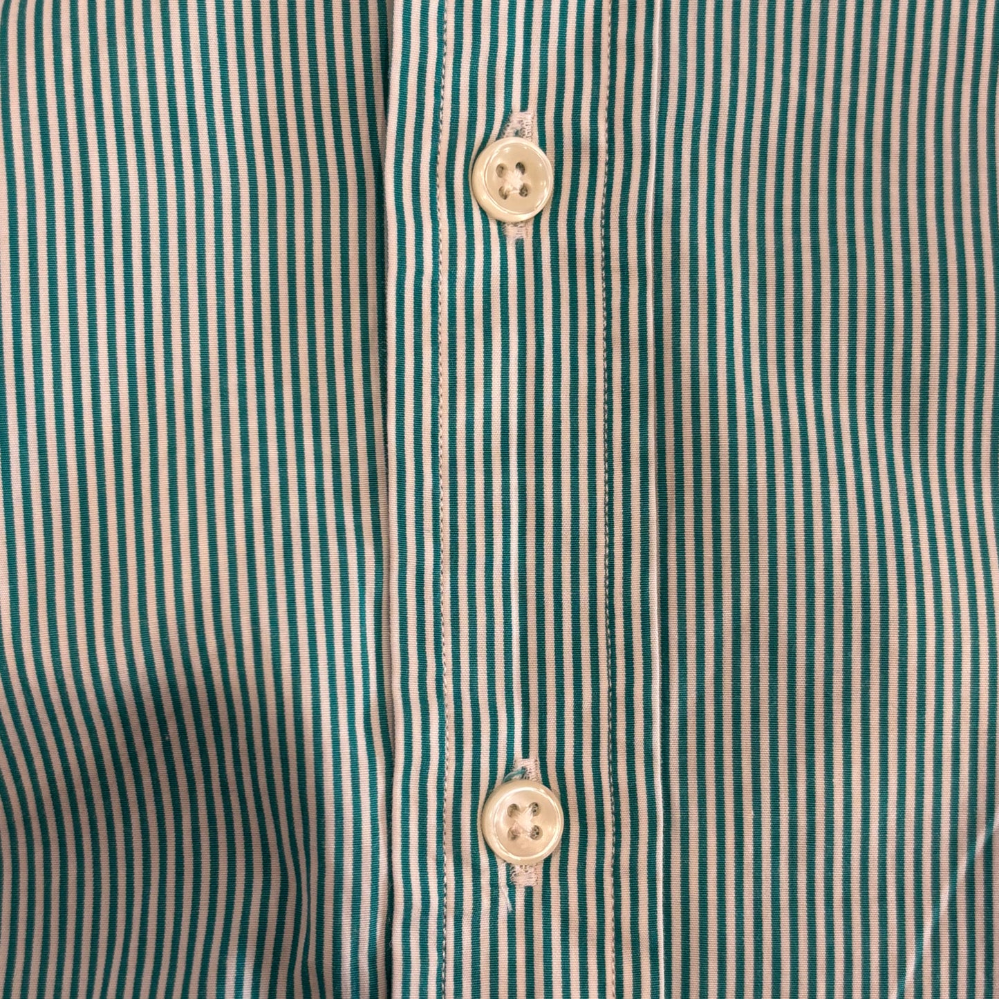 00's Ralph Lauren ストライプ コットンシャツ グリーン (L)/B1526S-SO