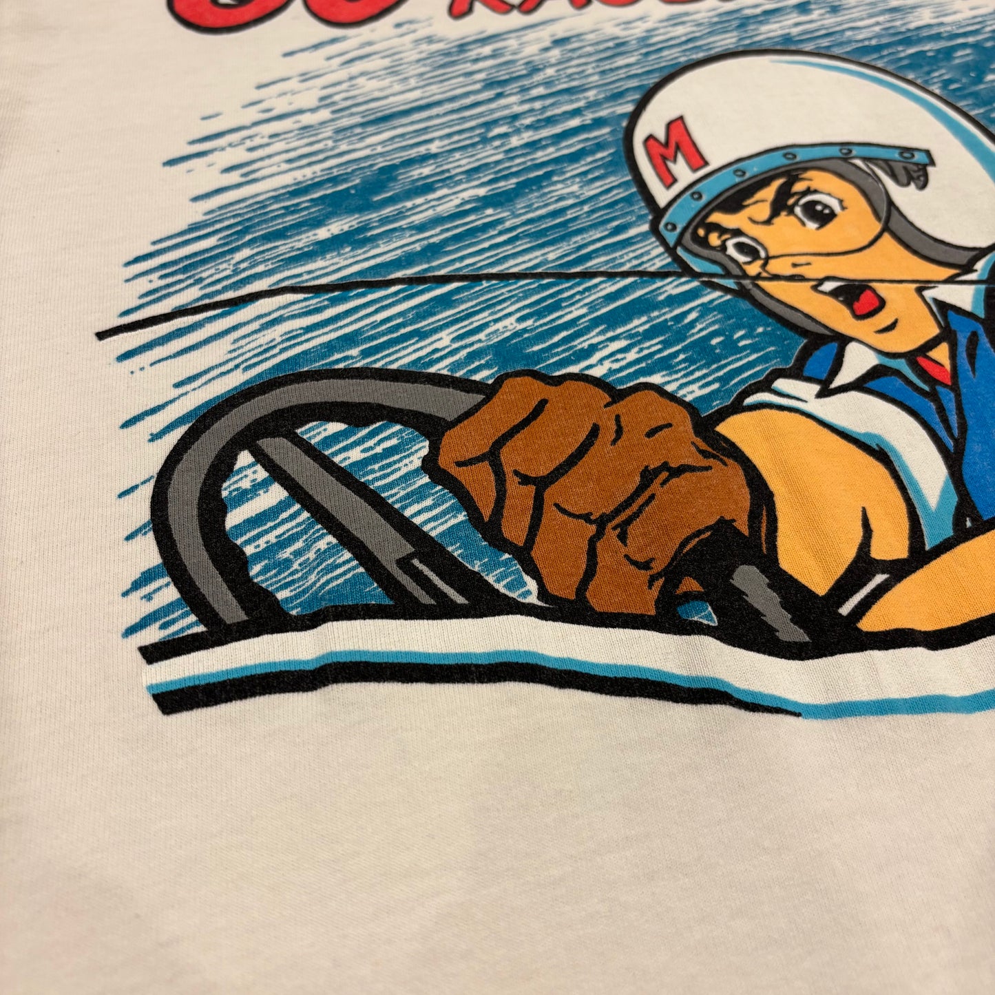 90's TULTEX マッハGoGoGo SPEED RACER Tシャツ 白 (L) /B3450T-SO