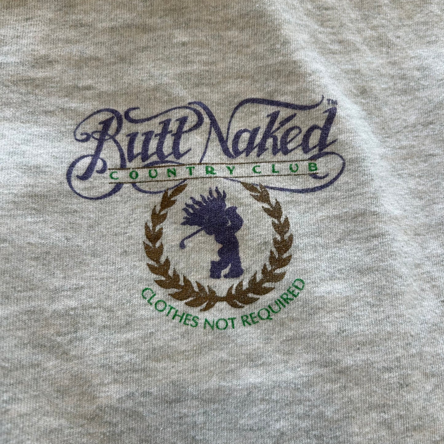 90's Fruit of The Loom Butt Naked Country Club トロール人形 Tシャツ ゴルフ グレー(XL)/B2422T-SO