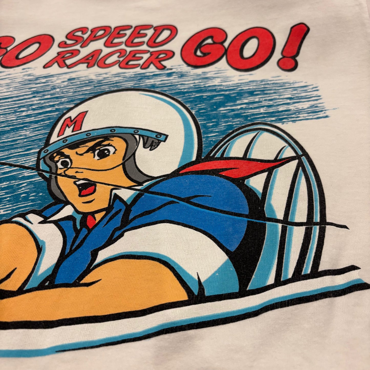 90's TULTEX マッハGoGoGo SPEED RACER Tシャツ 白 (L) /B3450T-SO