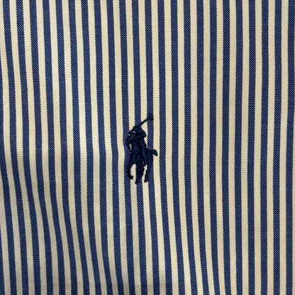 00's Ralph Lauren ラルフローレン ストライプシャツ 青白 (L)/A7972S-SO