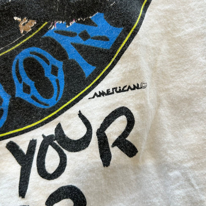 90's Fruit of the loom レストラン＆バー ホッグズ・ブレス・サルーン ショップロゴ プリントTシャツ 白(XL)/B1945T-SO
