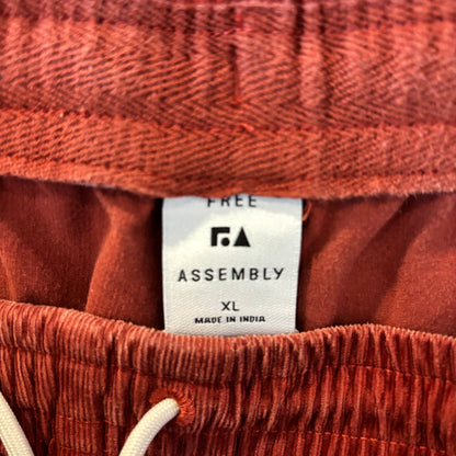 00's FA ASSEMBLY コーデュロイ ハーフパンツ バーガンディ (XL)/B3920P-SO