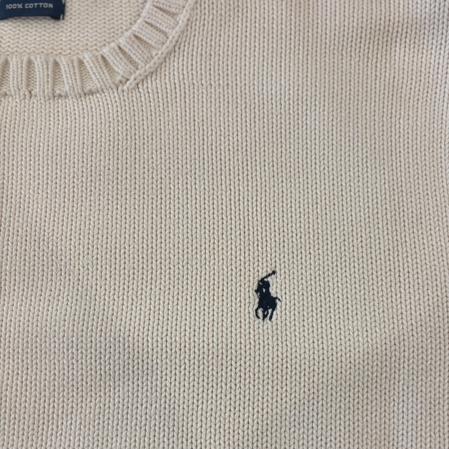 Polo by Ralph Lauren ラルフローレン コットンニット ホワイト (L)/B3386K-SO