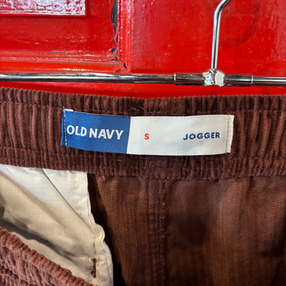 00's  OLD NAVY JOGGER コーデュロイ ハーフパンツ ブラウン (S)/B3921P-SO