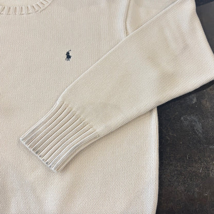 Polo by Ralph Lauren ラルフローレン コットンニット ホワイト (L)/B3386K-SO