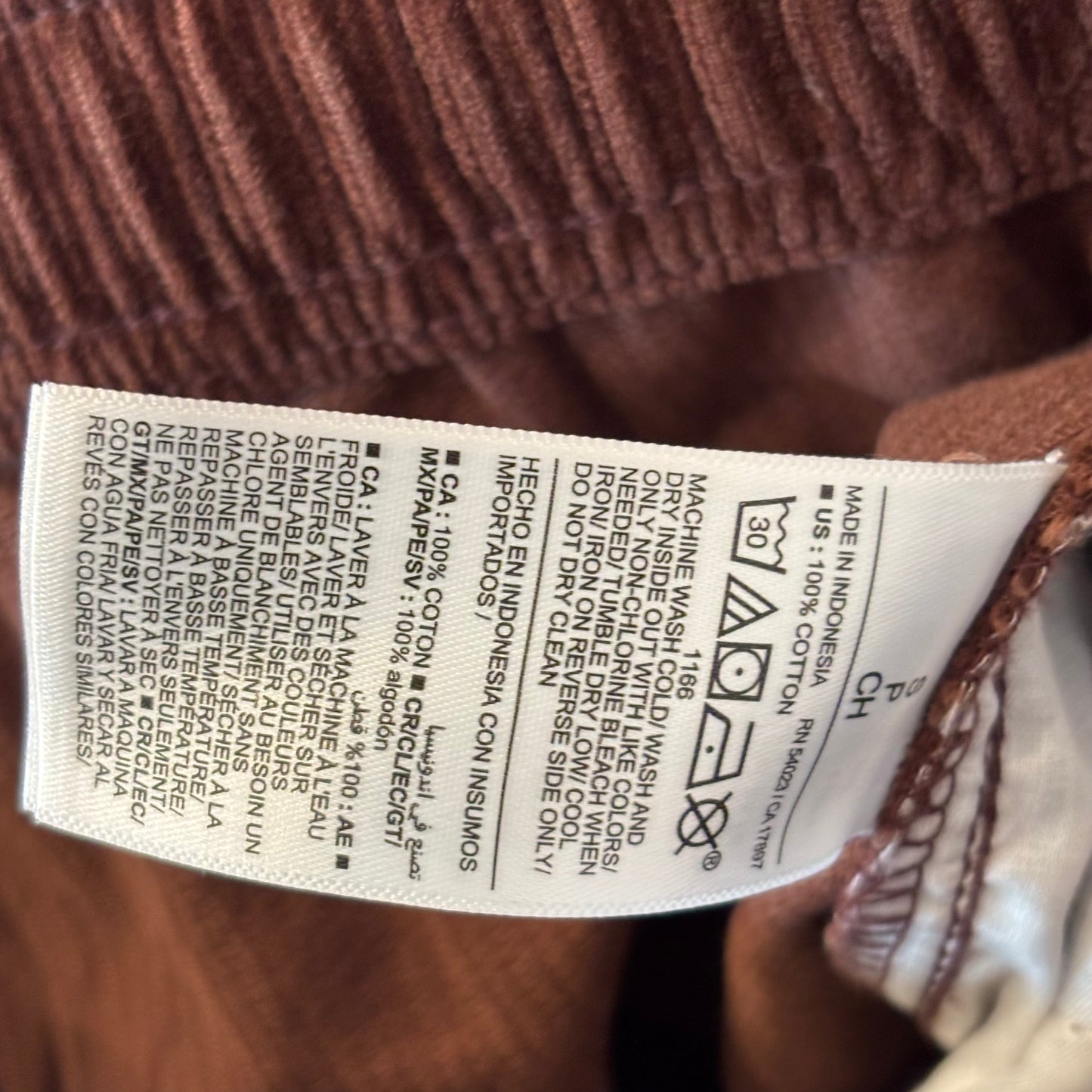 00's  OLD NAVY JOGGER コーデュロイ ハーフパンツ ブラウン (S)/B3921P-SO