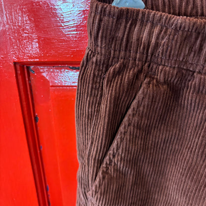 00's  OLD NAVY JOGGER コーデュロイ ハーフパンツ ブラウン (S)/B3921P-SO