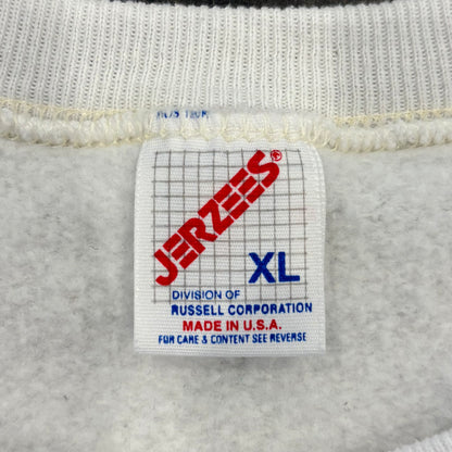 90's  JERZZES  シュナウザー プリント スウェット 白 XL /B2929S-SO