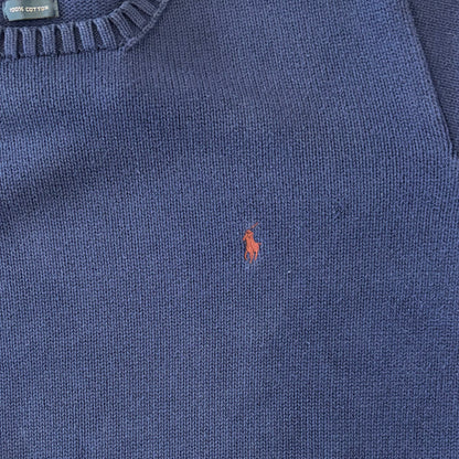 Polo by Ralph Lauren ラルフローレン コットンニット ネイビー(L)/C0415K-SO