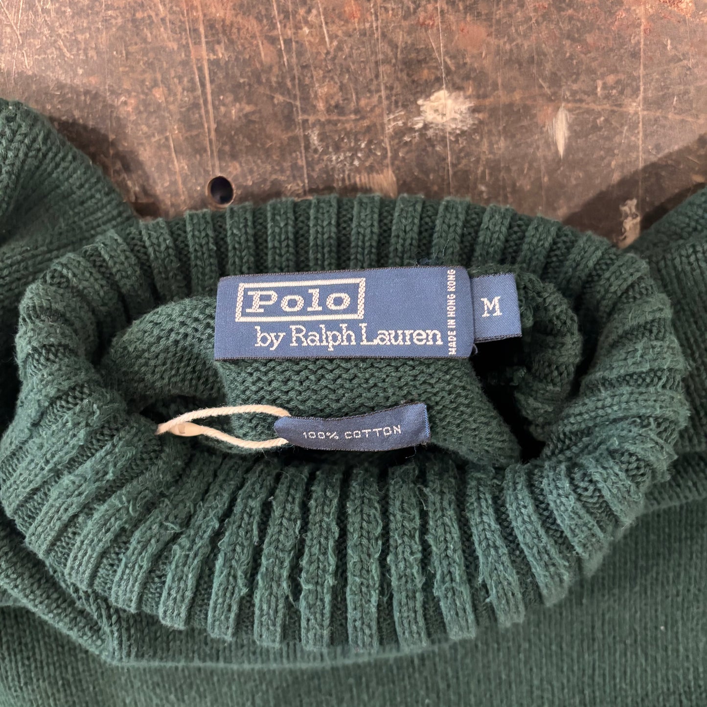 Polo by Ralph Lauren ラルフローレン コットンタートルネックニット グリーン (M)/B3387K-SO