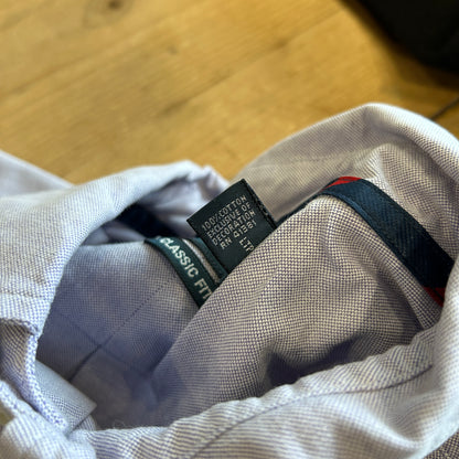 00's Ralph Lauren ラルフローレン オックスフォードシャツ 薄紫(L)/A8286SH-SO