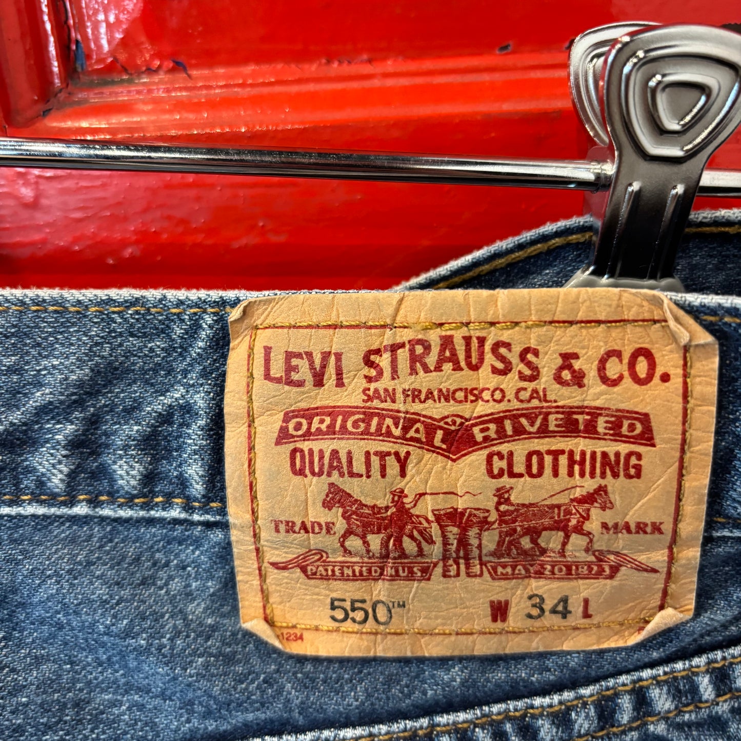 00's Levi's 550 リーバイス デニム ハーフパンツ 青 (w34)/B2810P-SO