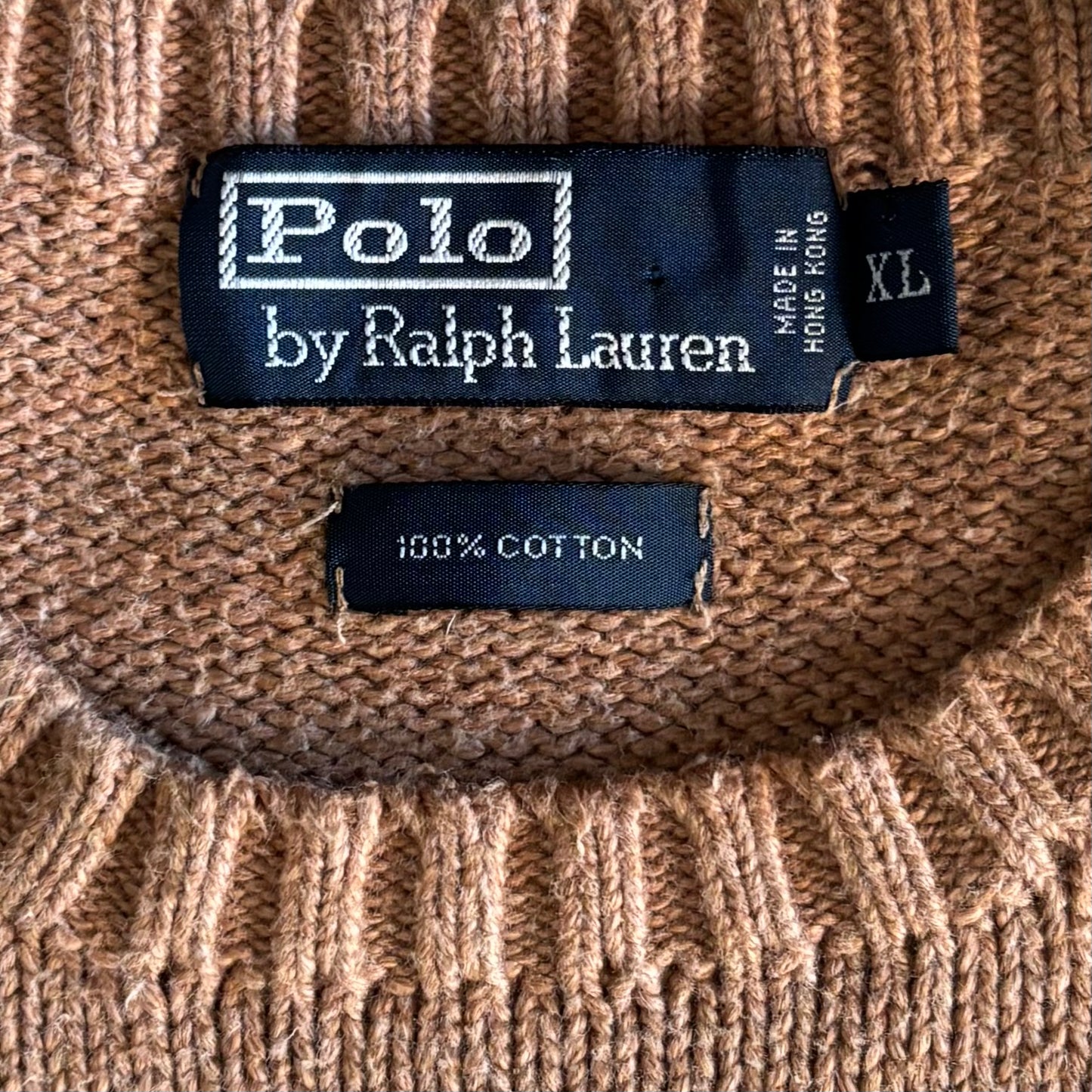 Polo by Ralph Lauren ラルフ ローレン コットンニット ベージュ (XL Polo by Ralph Lauren ラルフ ローレン コットンニット ベージュ (XL
