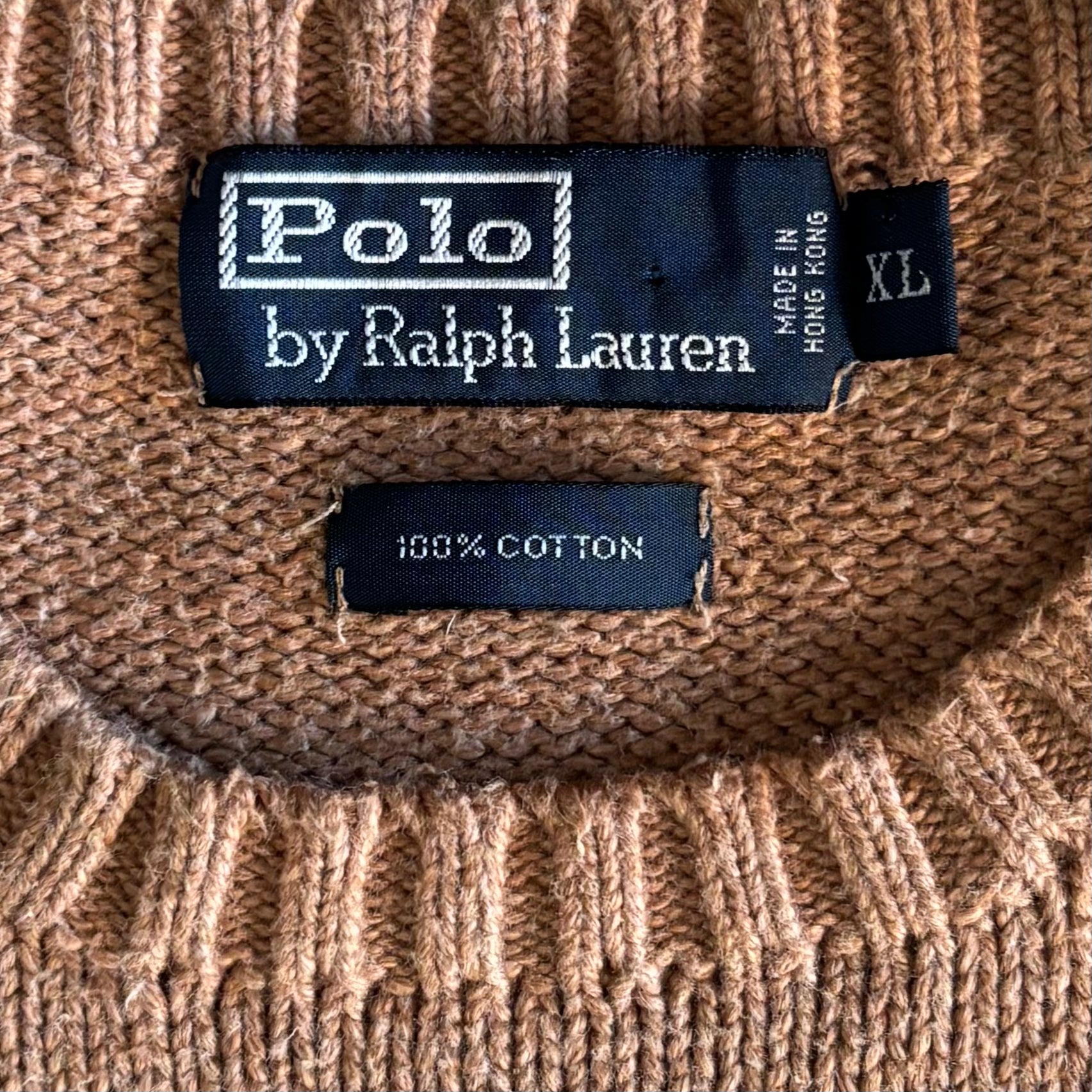 Polo by Ralph Lauren ラルフ ローレン コットンニット ベージュ (XL Polo by Ralph Lauren ラルフ ローレン コットンニット ベージュ (XL