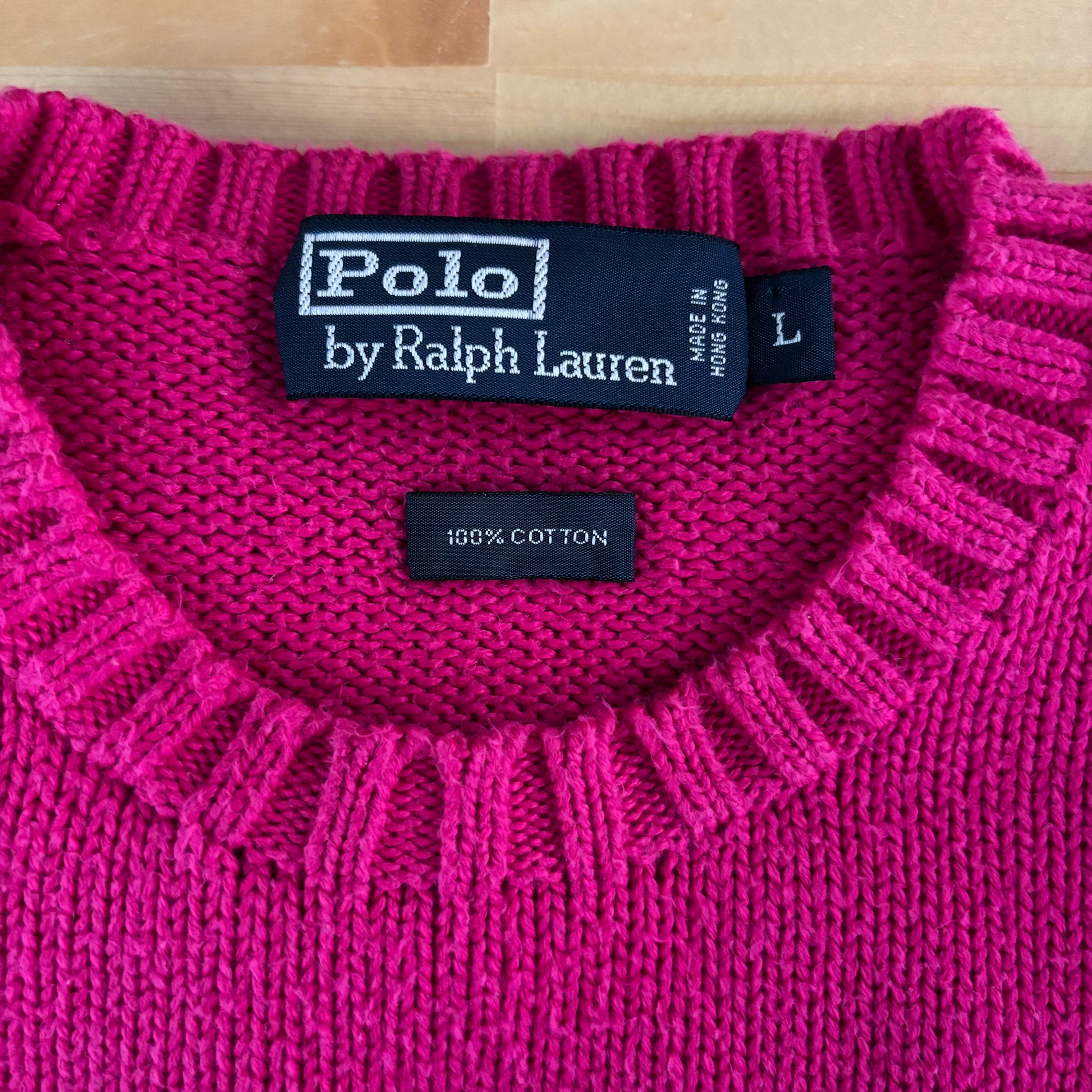 Polo by Ralph Lauren ラルフ ローレン コットンニット ピンク (L Polo by Ralph Lauren ラルフ ローレン コットンニット ピンク (L