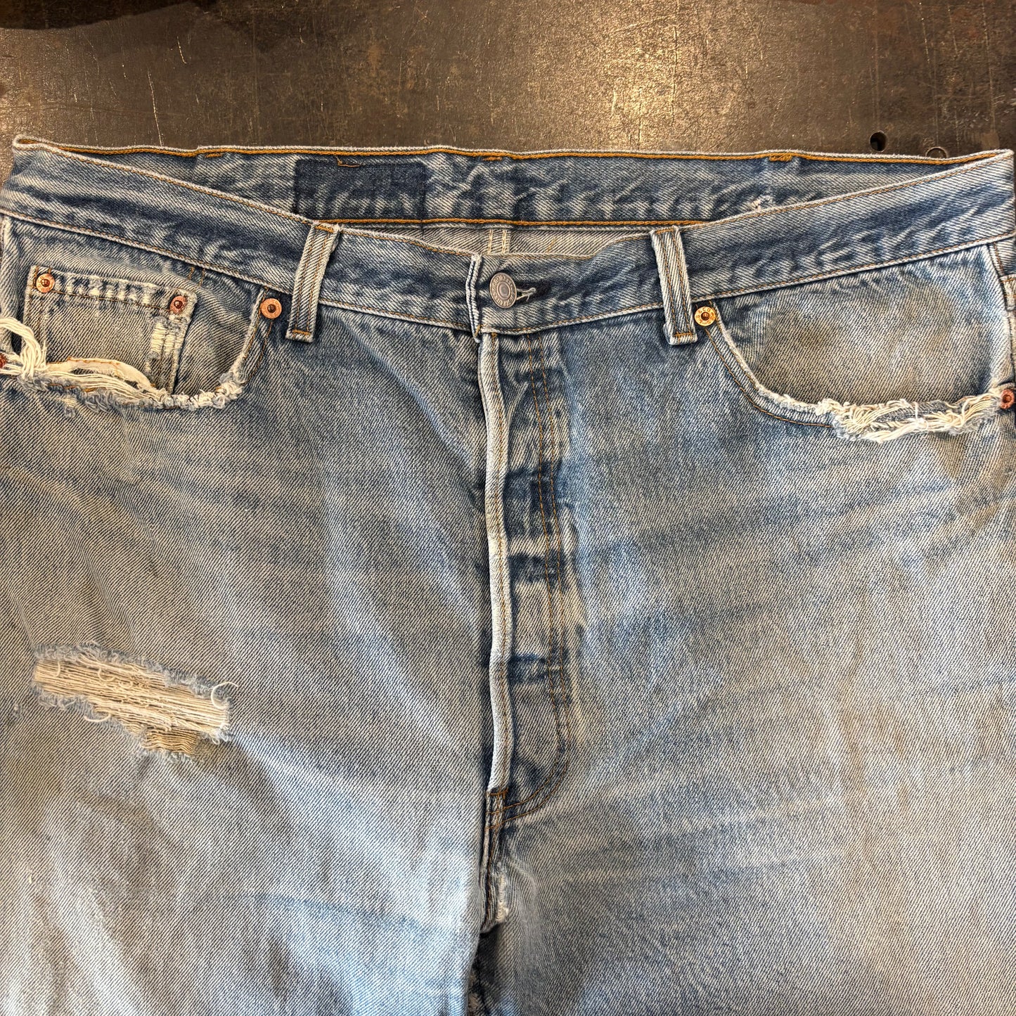 90's Levi's リーバイス 501 denim ダメージデニムパンツ (W40/L30) /C0002P-SO