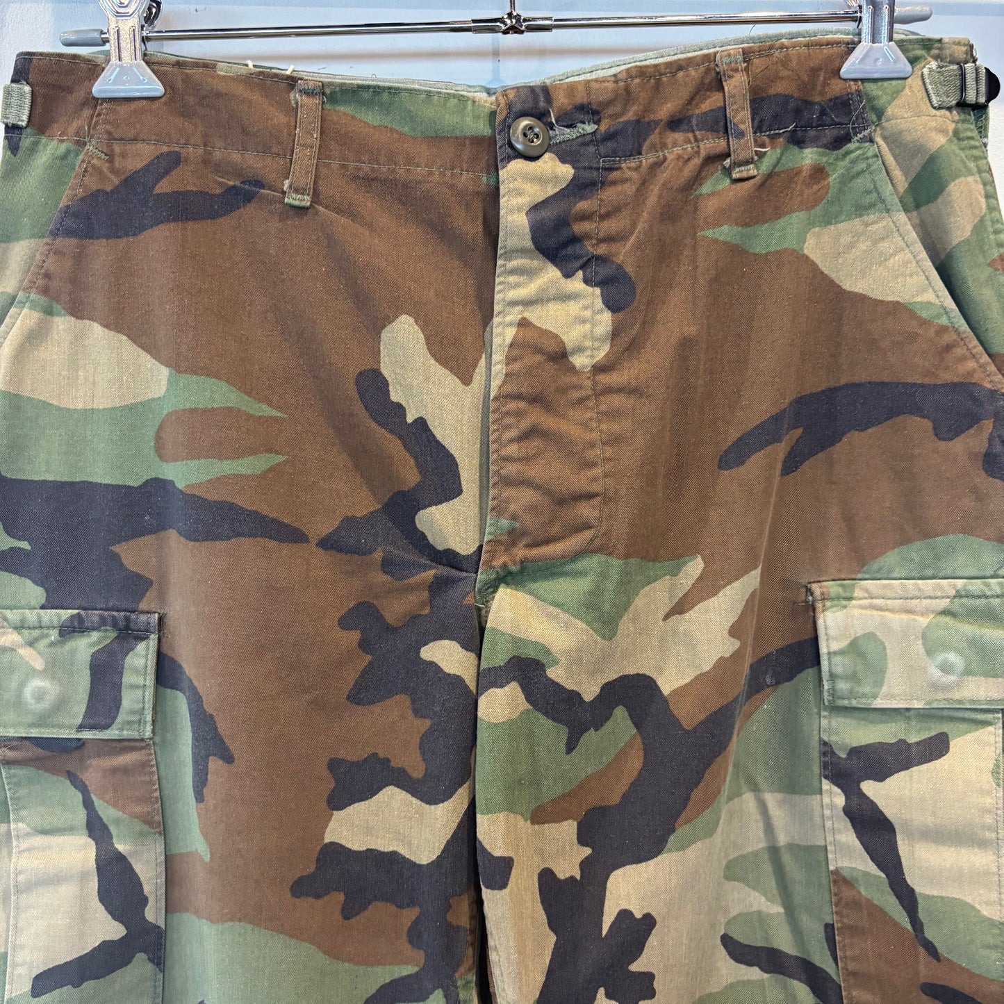 80'sU.S.ARMY ウッドランドカモ コンバットカーゴパンツ (M-S)/B1919P-SO