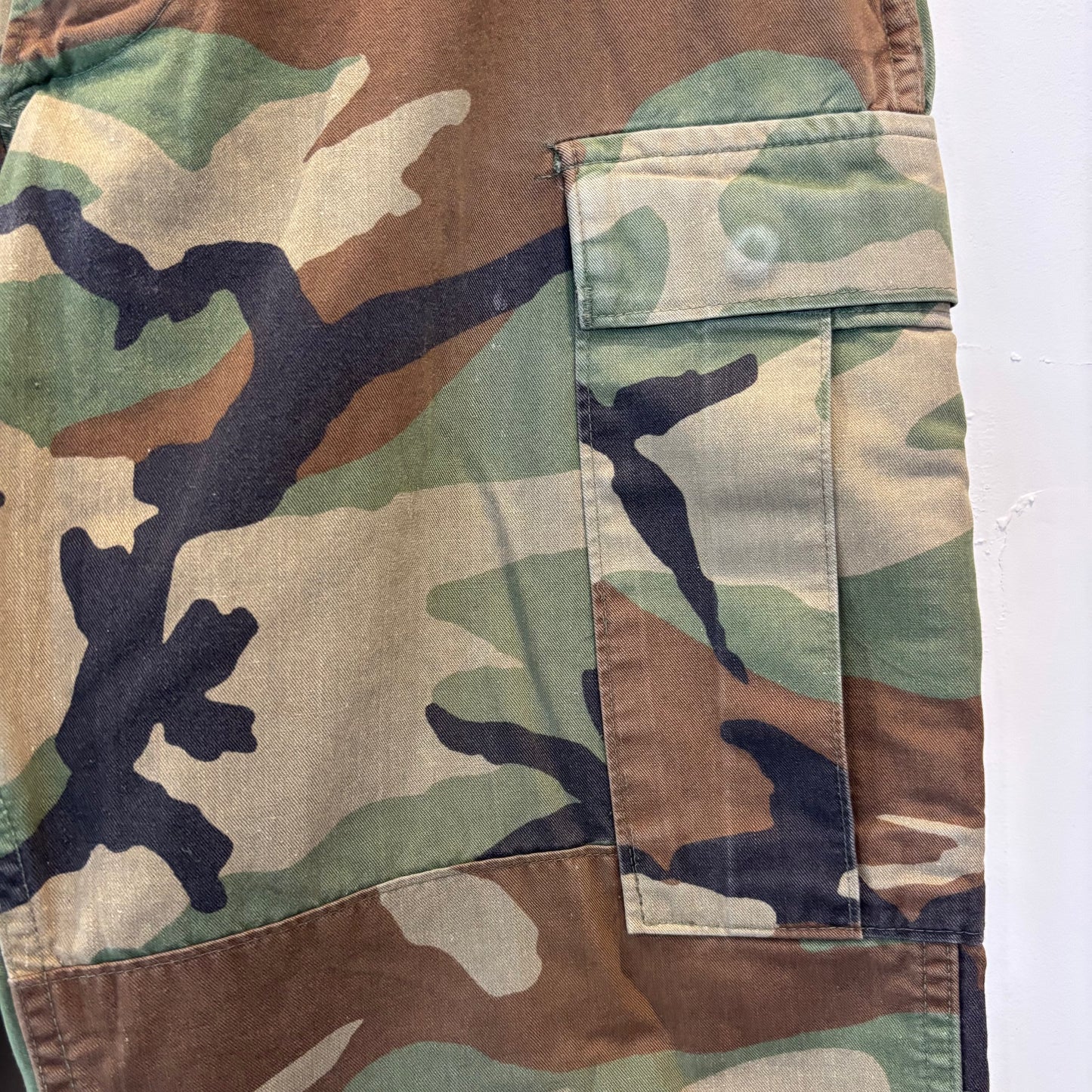 80'sU.S.ARMY ウッドランドカモ コンバットカーゴパンツ (M-S)/B1919P-SO