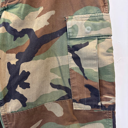 80'sU.S.ARMY ウッドランドカモ コンバットカーゴパンツ (M-S)/B1919P-SO