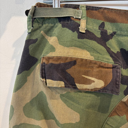 80'sU.S.ARMY ウッドランドカモ コンバットカーゴパンツ (M-S)/B1919P-SO