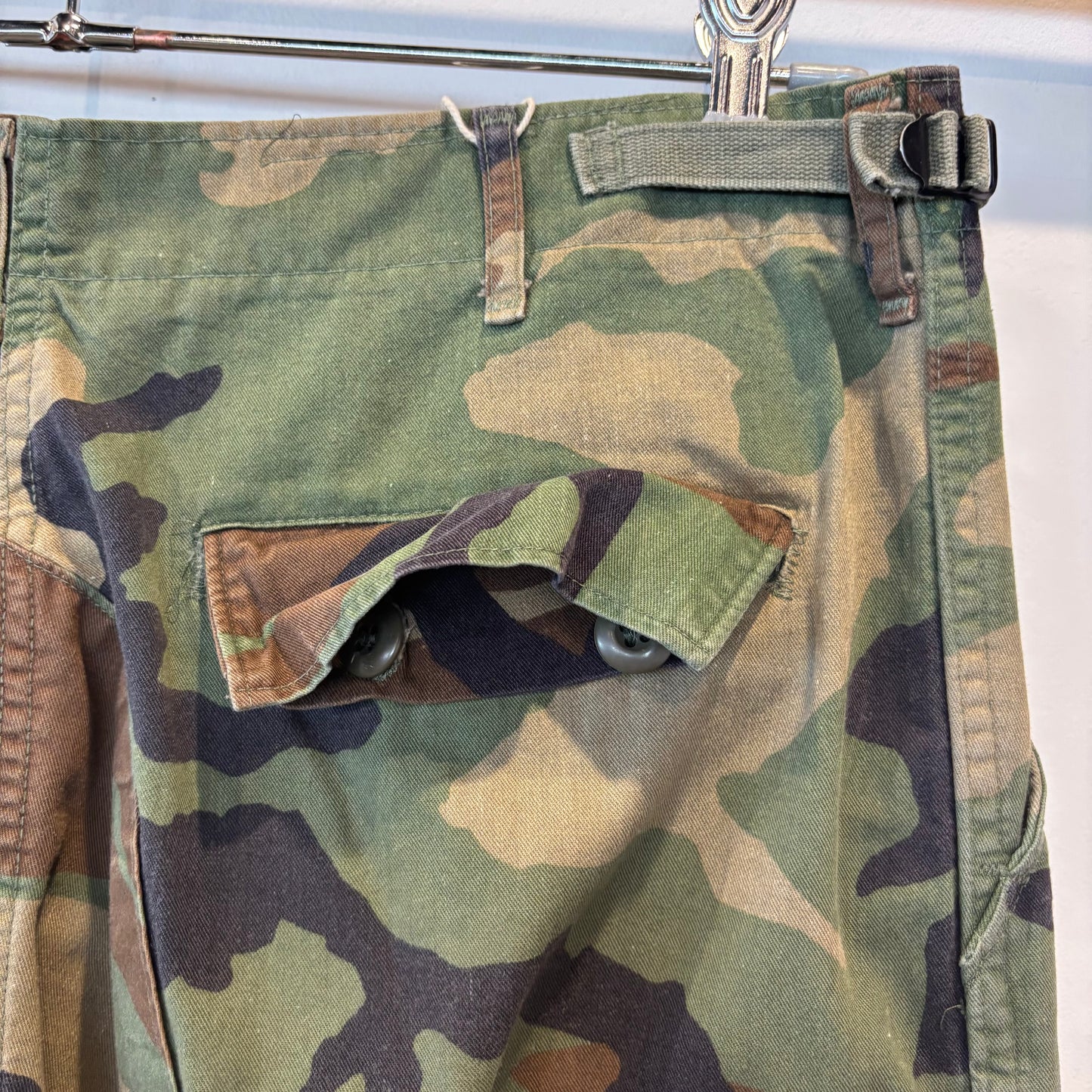 80'sU.S.ARMY ウッドランドカモ コンバットカーゴパンツ (M-S)/B1919P-SO