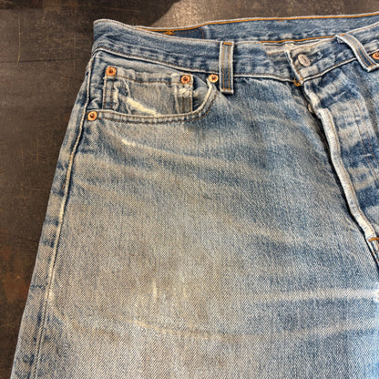 90's Levi's リーバイス 501 denim USA製 ダメージデニムパンツ (W35/L34) /A9719P-SO