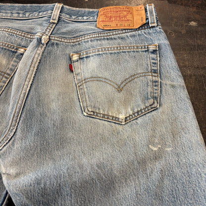 90's Levi's リーバイス 501 denim USA製 ダメージデニムパンツ (W35/L34) /A9719P-SO