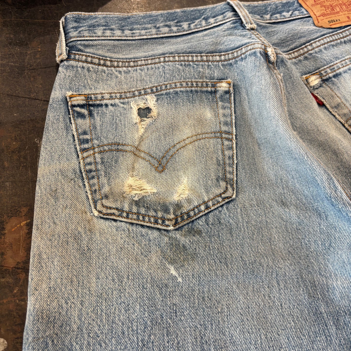 90's Levi's リーバイス 501 denim USA製 ダメージデニムパンツ (W35/L34) /A9719P-SO