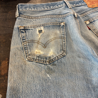 90's Levi's リーバイス 501 denim USA製 ダメージデニムパンツ (W35/L34) /A9719P-SO