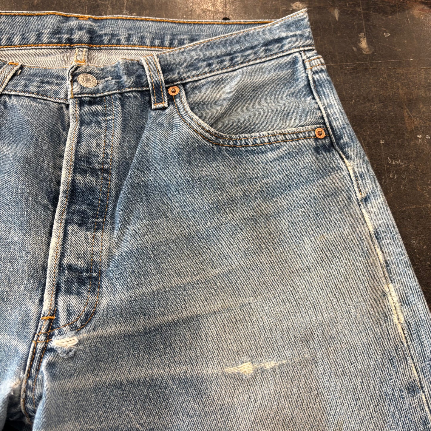 00's Levi's リーバイス 501 denim ダメージデニムパンツ (W34/L30) /A5666P-SO