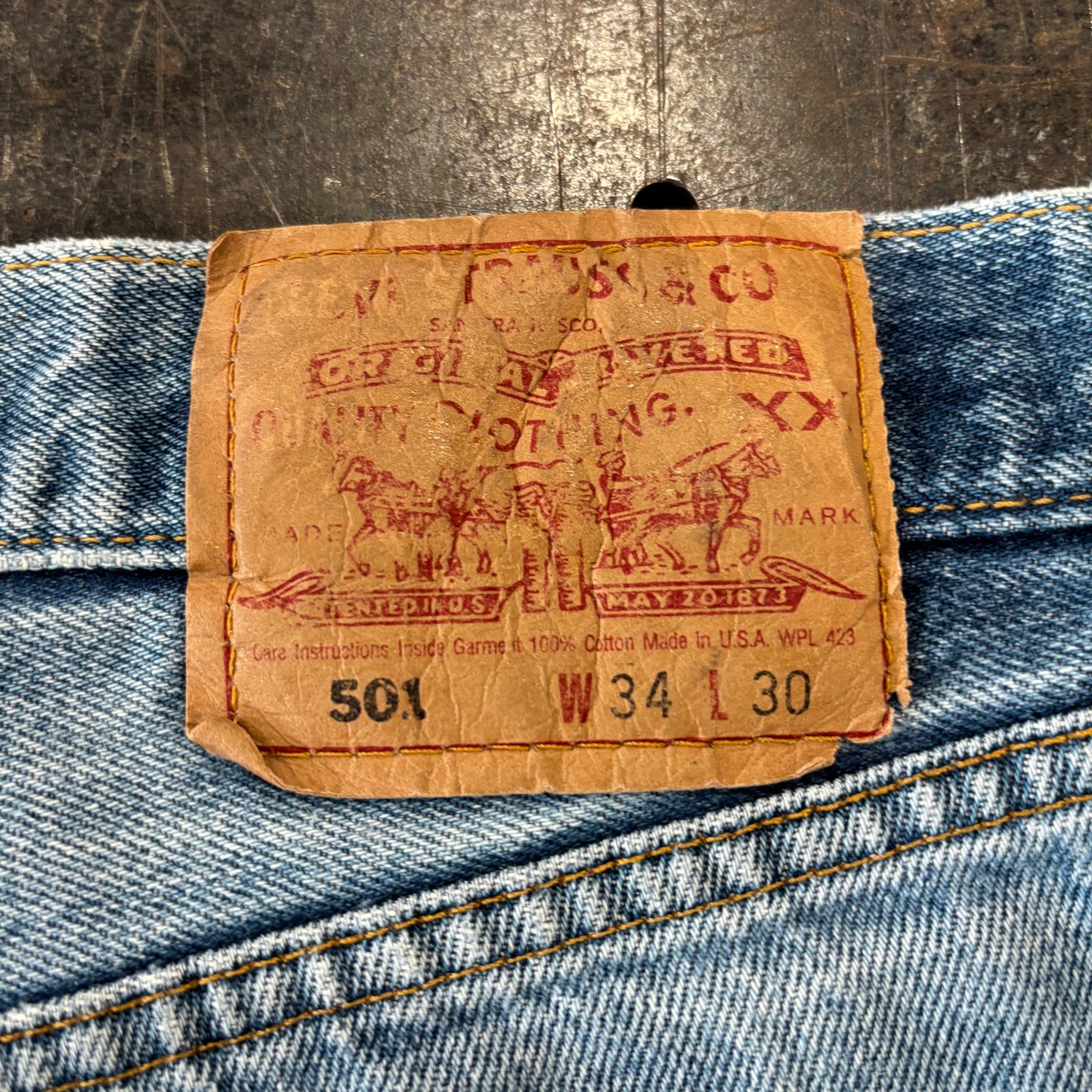 00's Levi's リーバイス 501 denim ダメージデニムパンツ (W34/L30) /A5666P-SO
