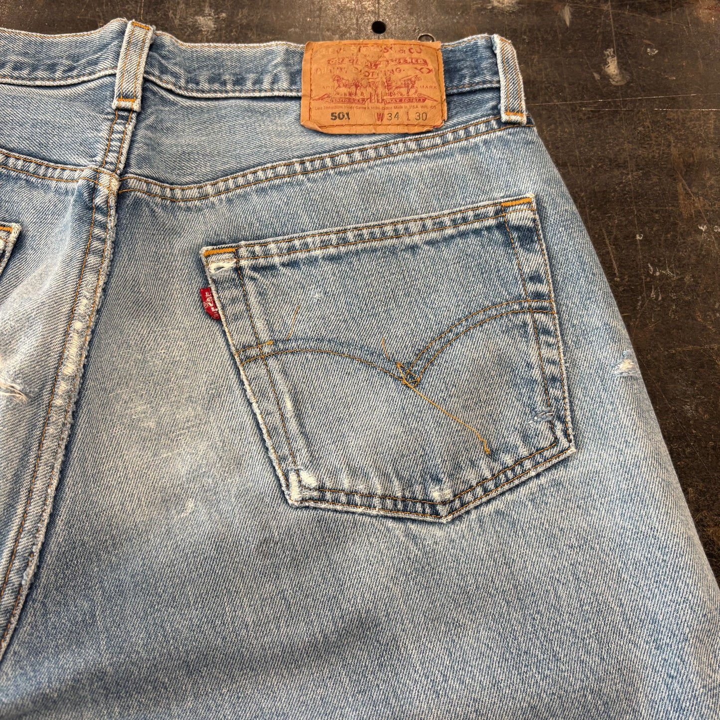 00's Levi's リーバイス 501 denim ダメージデニムパンツ (W34/L30) /A5666P-SO