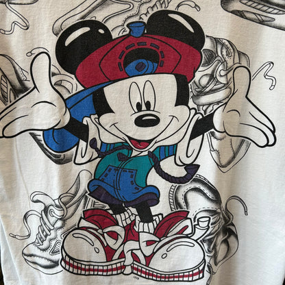 90's Mickey Unlimited ミッキー スニーカーTシャツ 白(One Size)/B1949T-SO