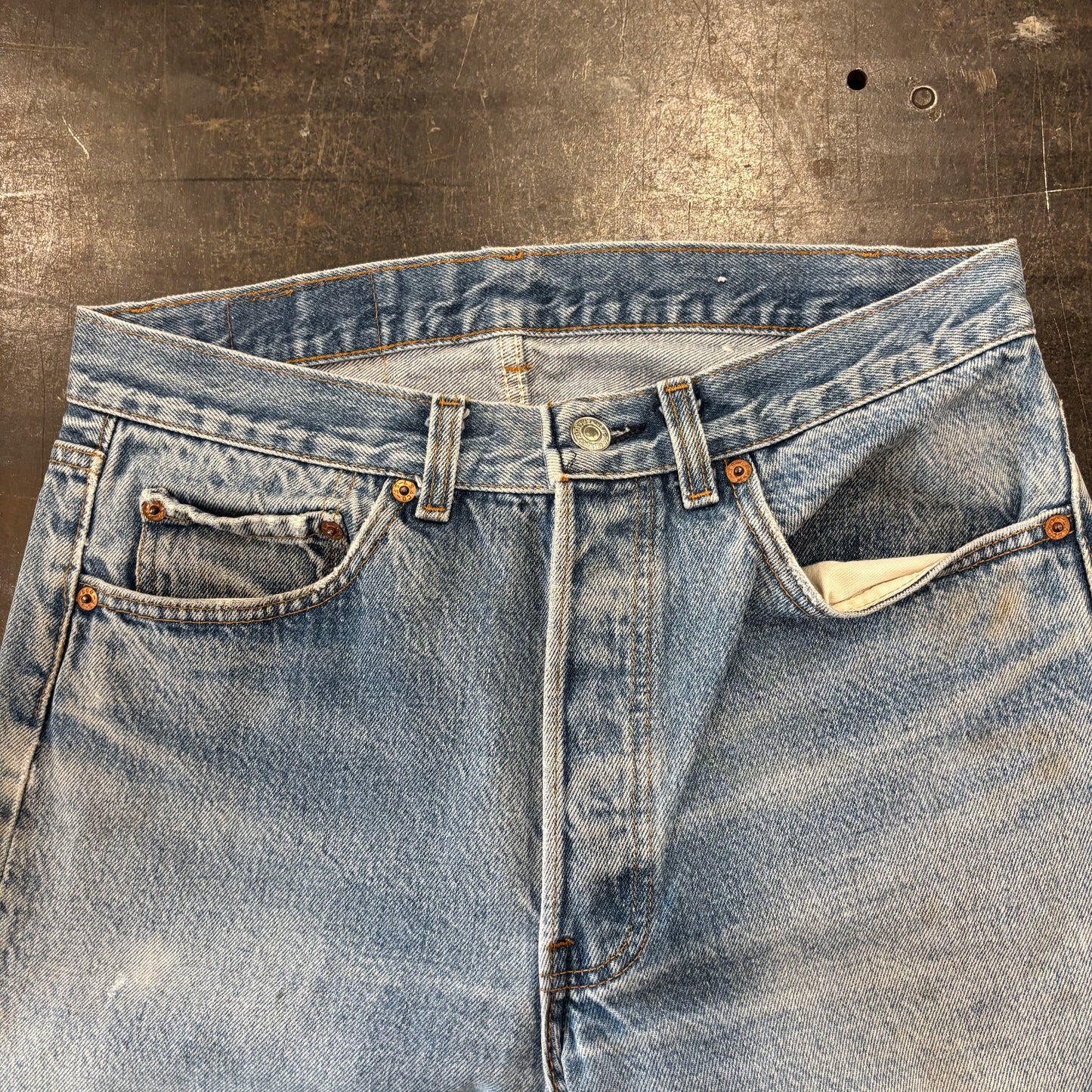 80's Levi's リーバイス 501 denim ダメージデニムパンツ (W32/L34) /A3519P-SO