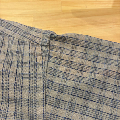 90's RRL ラルフローレン フランネルシャツ チェック グレー青 (L)/A7531S-SO