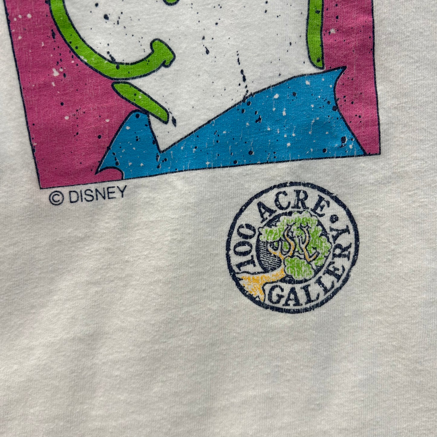 90's ONEITA ディズニー クマのプーさん アンディ・ウォーホル風アートTシャツ 白(XL)/B2002T-SO