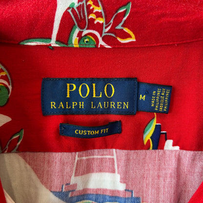 Polo by Ralph Lauren ラルフローレン レーヨンアロハシャツ 赤(M)/C0880SH-SO