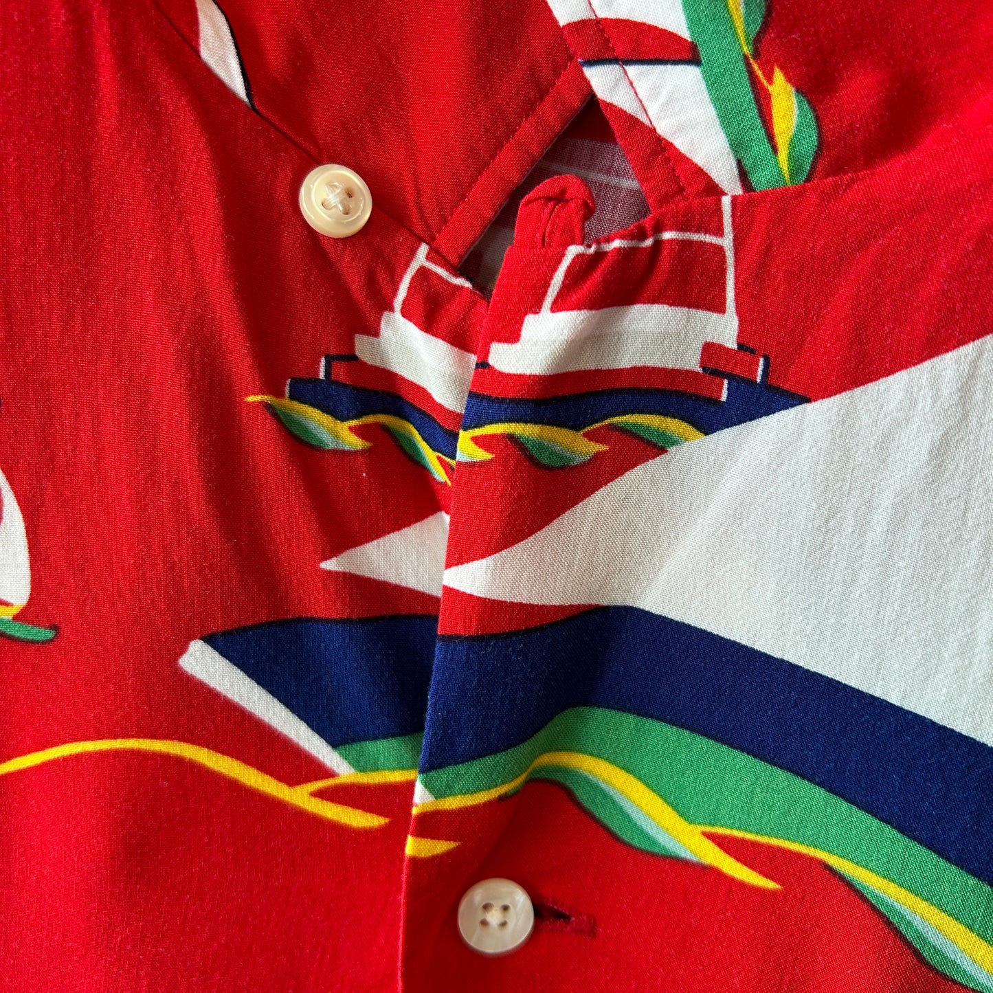Polo by Ralph Lauren ラルフローレン レーヨンアロハシャツ 赤(M)/C0880SH-SO