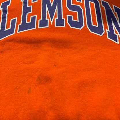 90's ~ RUSSELL ATHLETICS ”CLEMSON” カレッジ スウェット オレンジ (不明)/B1594S-SO