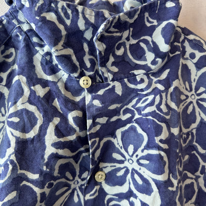 90's Polo by Ralph Lauren ラルフローレン ”CALDWELL" リネン/コットン オープンカラーシャツ ネイビー(M)/C0881SH-SO