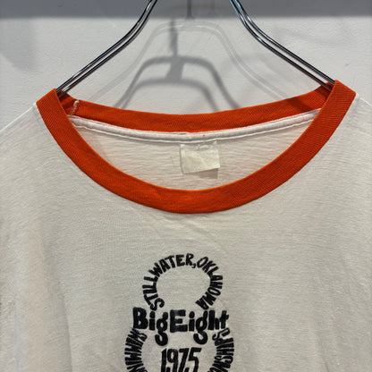 70's SPROCE "BigEight" Swimming & Diving Championships 記念グラフィック リンガーTシャツ 白 (XL)/A4142