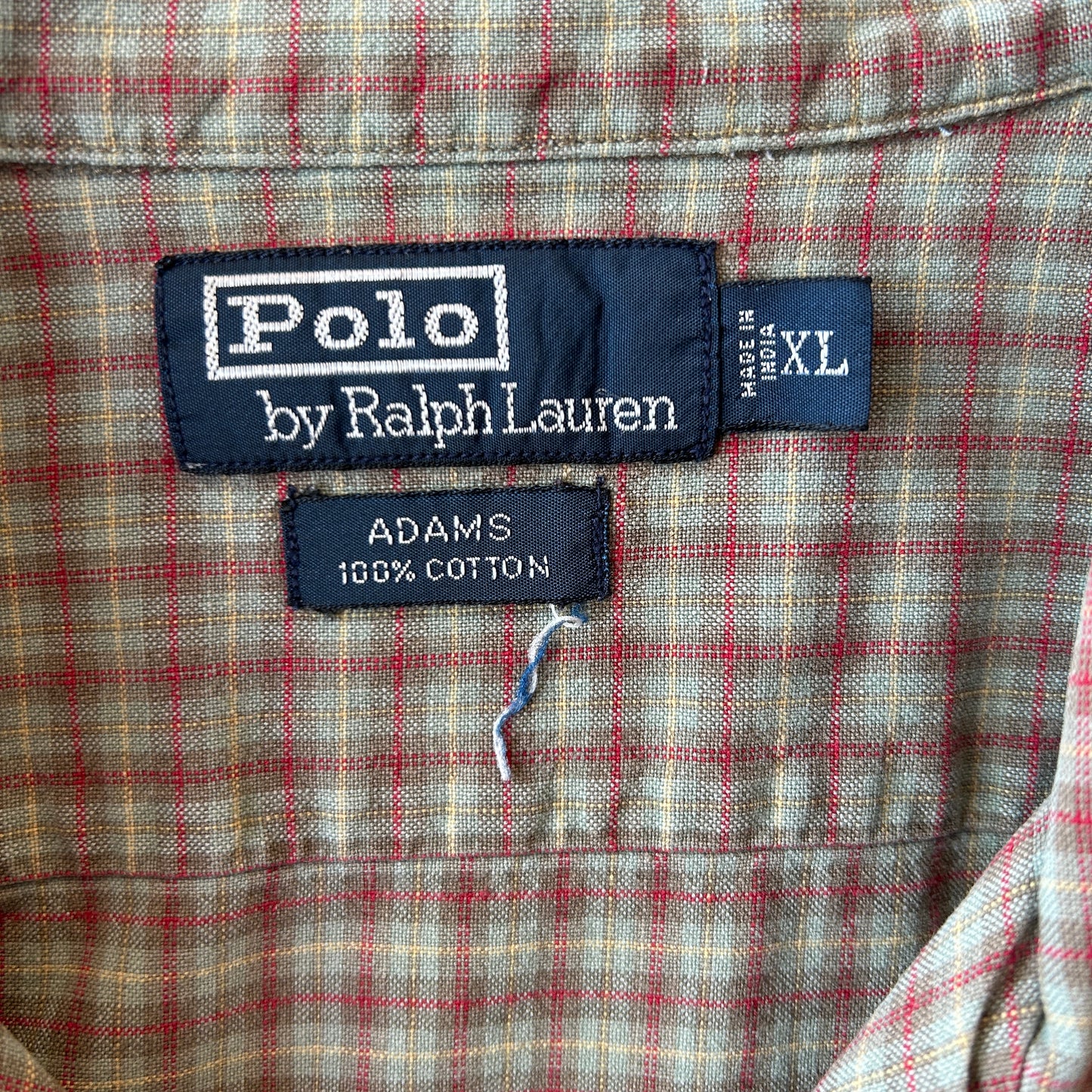 90's Polo by Ralph Lauren "ADAMS" ラルフ オープンカラーシャツ チェック (XL)/C0882SH-SO