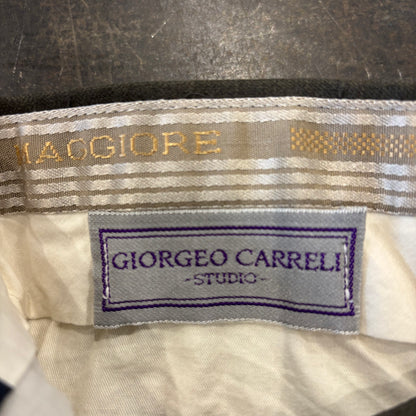 90's GIORGEO CARRELI 2タック スラックス カーキ (34) /B0165P-SO
