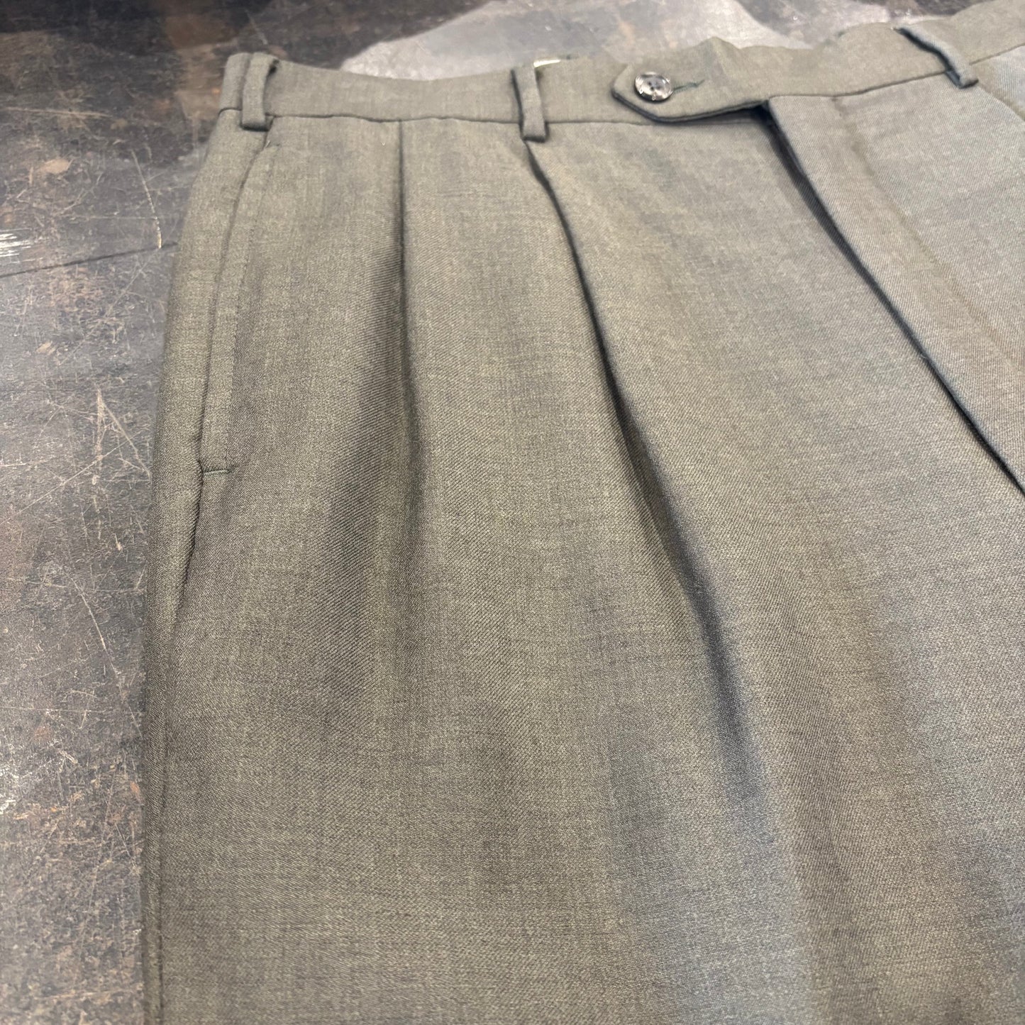90's GIORGEO CARRELI 2タック スラックス カーキ (34) /B0165P-SO