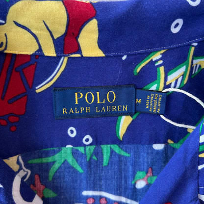 Polo by Ralph Lauren ラルフ  レーヨン アロハシャツ ブルー(M)/C0883SH-SO