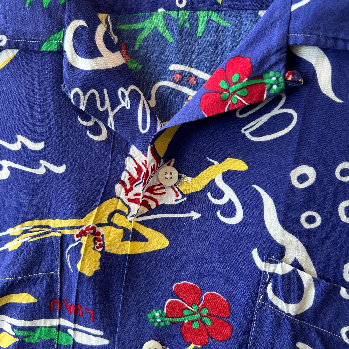 Polo by Ralph Lauren ラルフ  レーヨン アロハシャツ ブルー(M)/C0883SH-SO