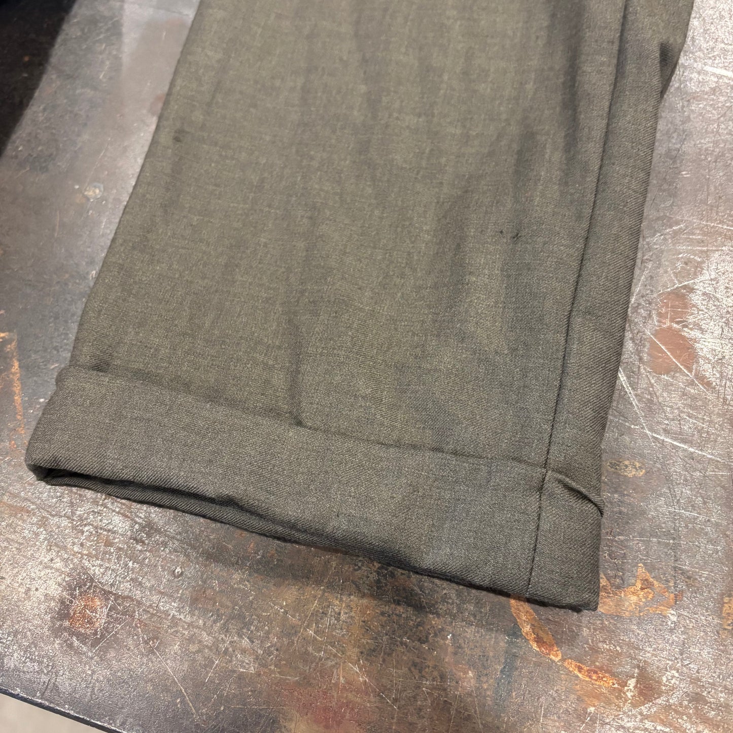 90's GIORGEO CARRELI 2タック スラックス カーキ (34) /B0165P-SO