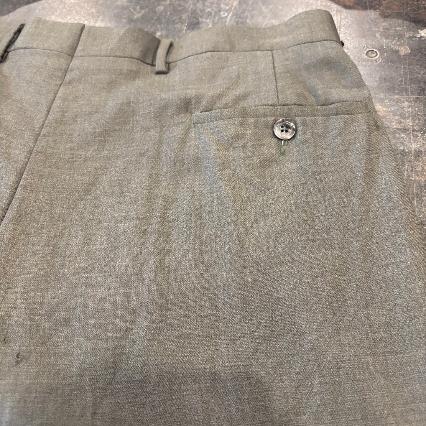 90's GIORGEO CARRELI 2タック スラックス カーキ (34) /B0165P-SO