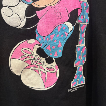 80's-90's Sherry Manufacturing FLORIDA Mickey Mouse キャラクターTシャツ 黒 (XL)/A4256T-SO